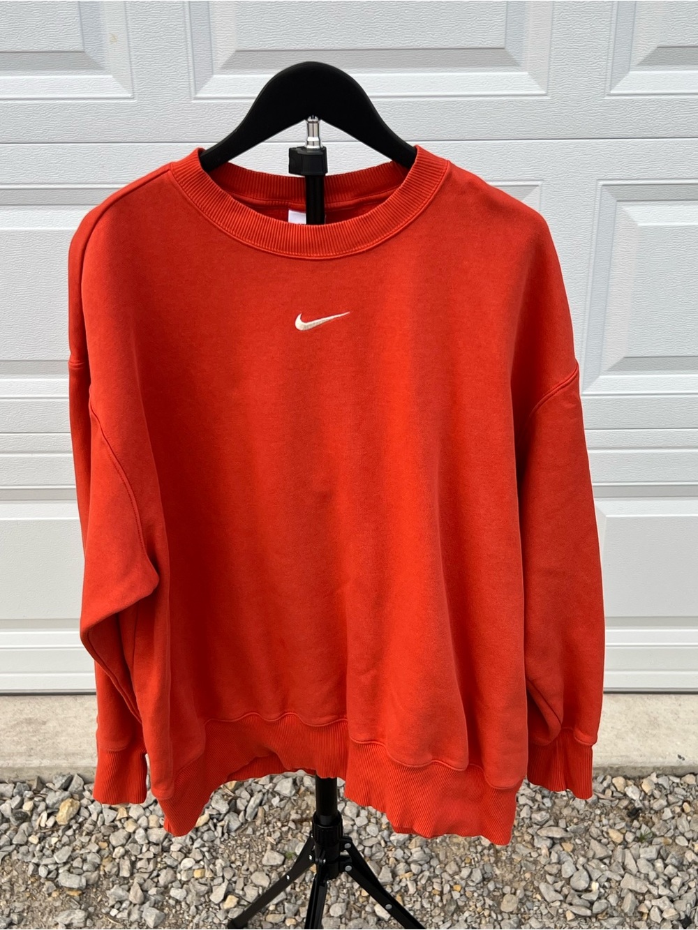 Nike Women's Red-Orange Crewneck Sweatshirt